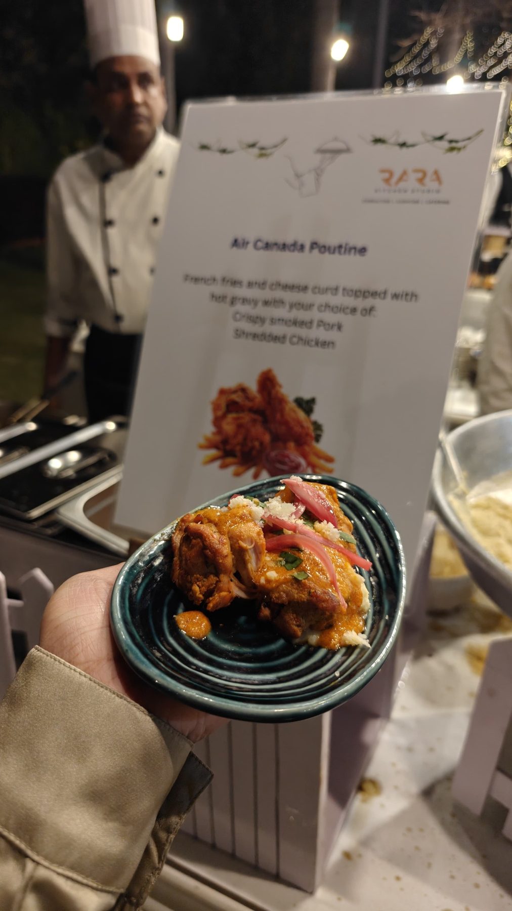 RARA chef-served dish