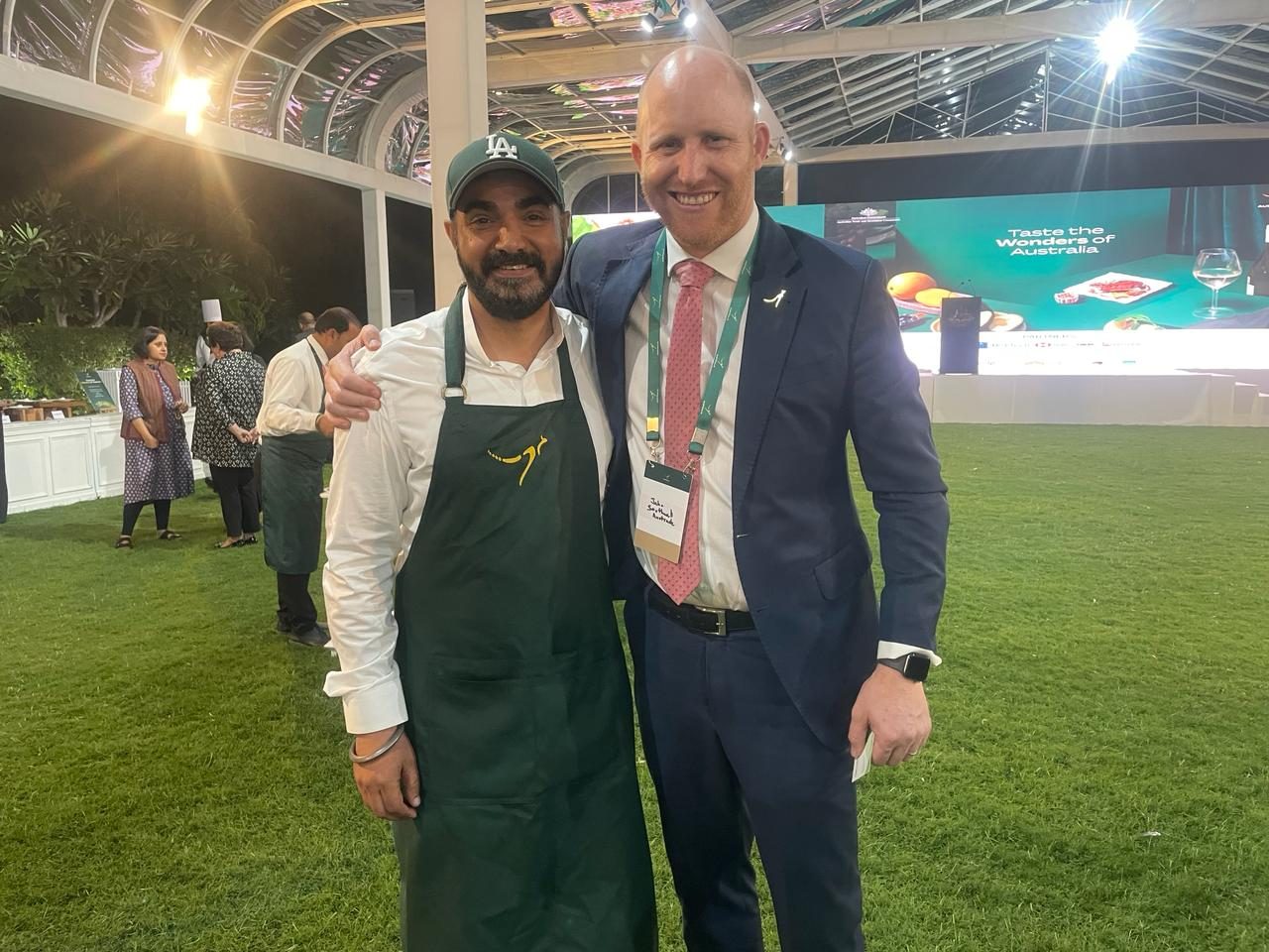 Chef Raman Kohli with an international guest